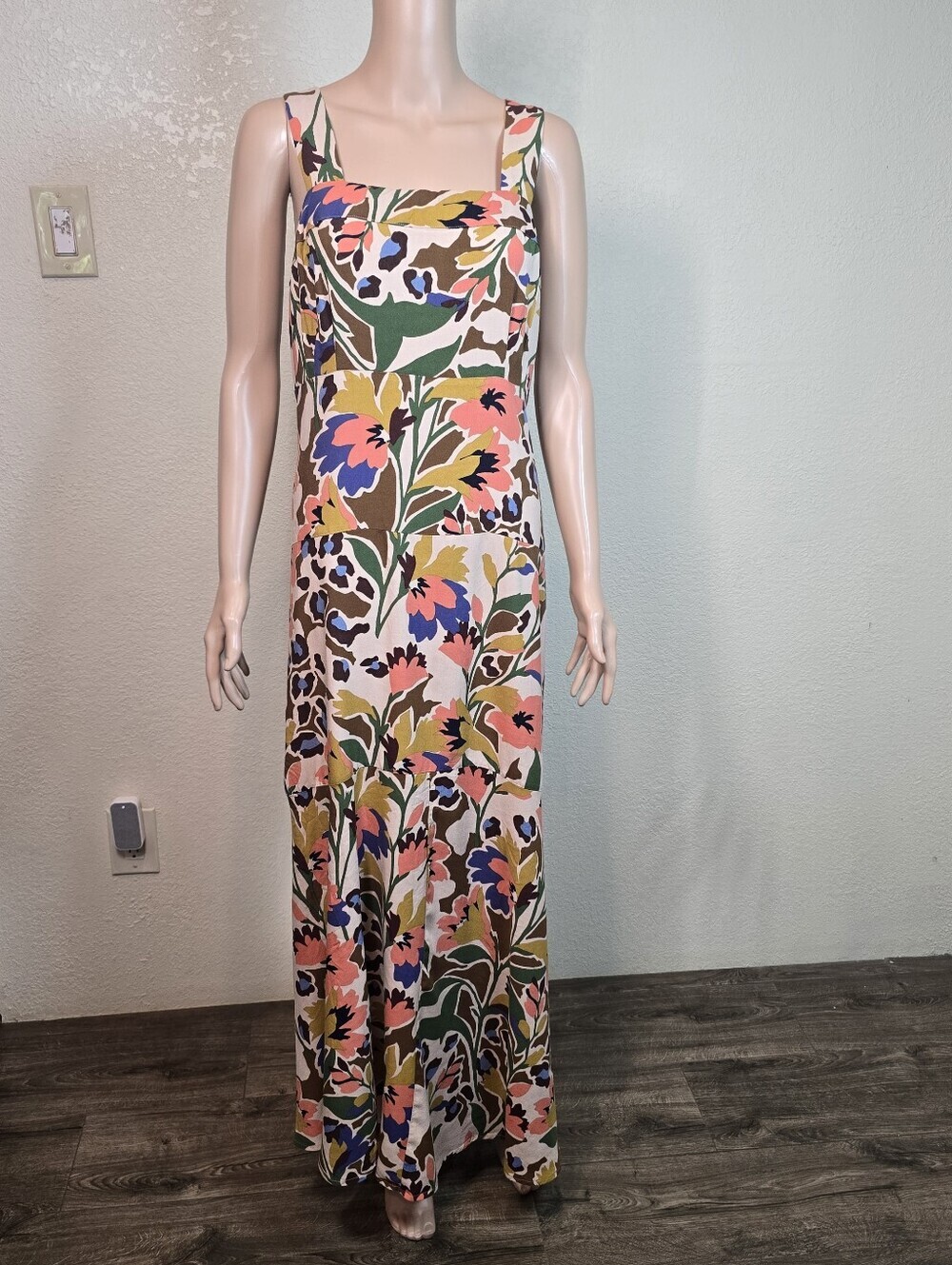 Sam & Jess Floral Maxidress Square Neck Size 1x - Picture 7 of 15